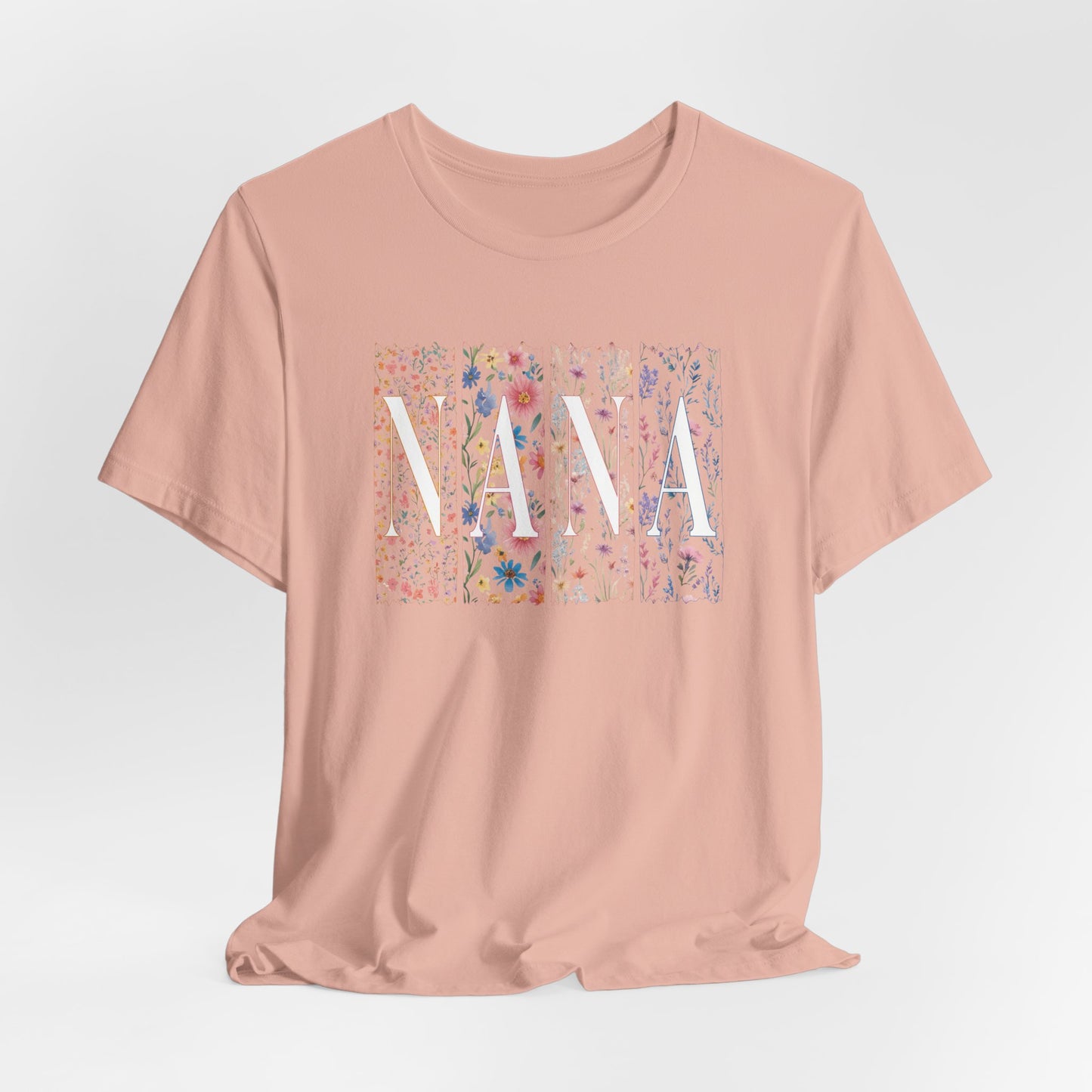 Floral Meadow "Nana" Graphic Tee — Colorful Wildflower Illustration T-Shirt