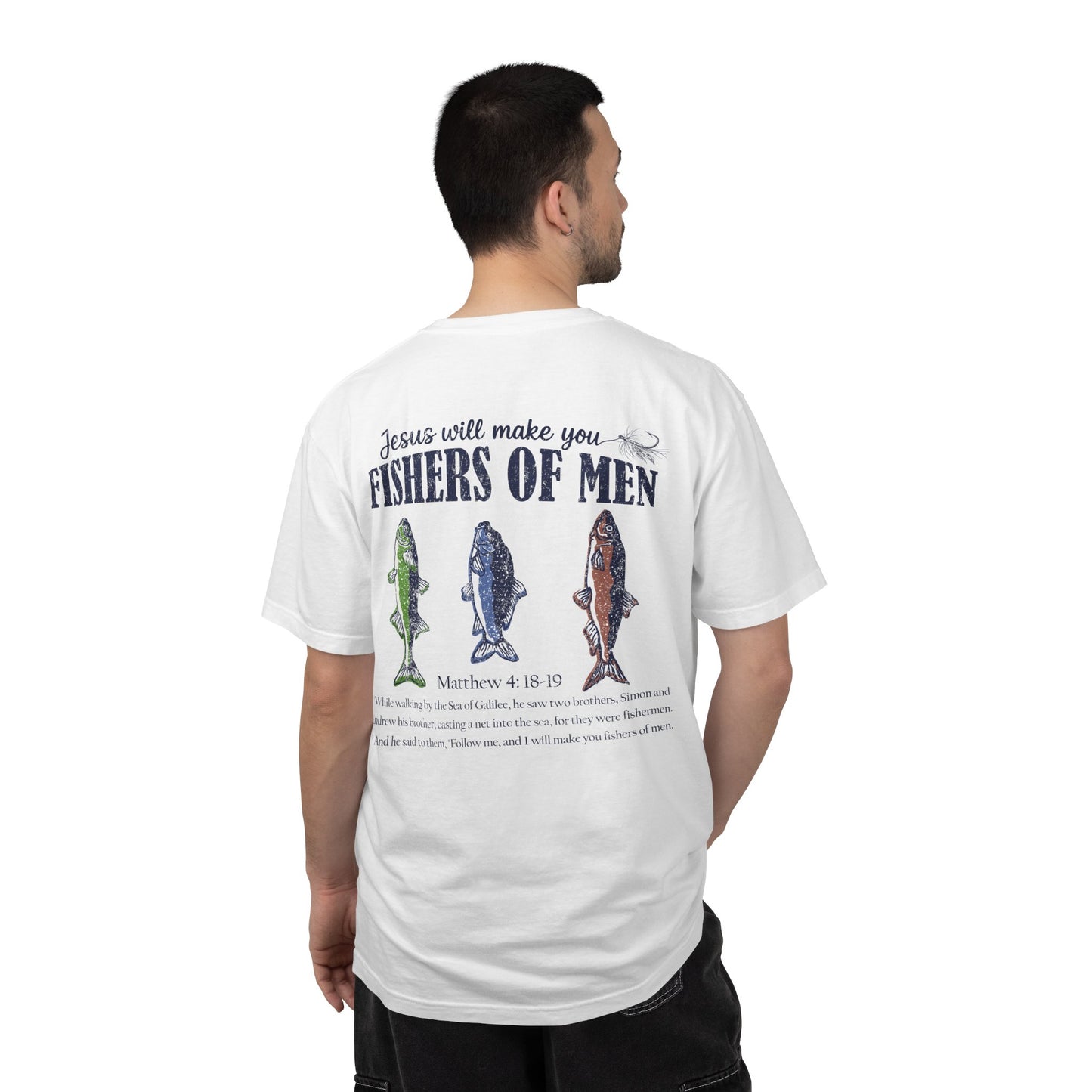 Fishers of Men T-Shirt — Christian Fishing Graphic Tee (Matthew 4:18-19)