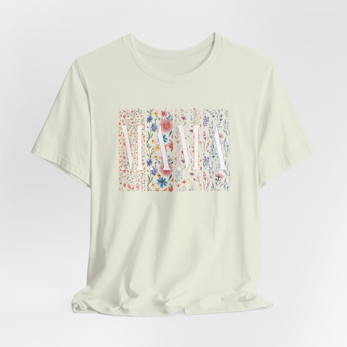 Mama Floral Tee — Soft Pink Mother’s Day Shirt with Floral Typography