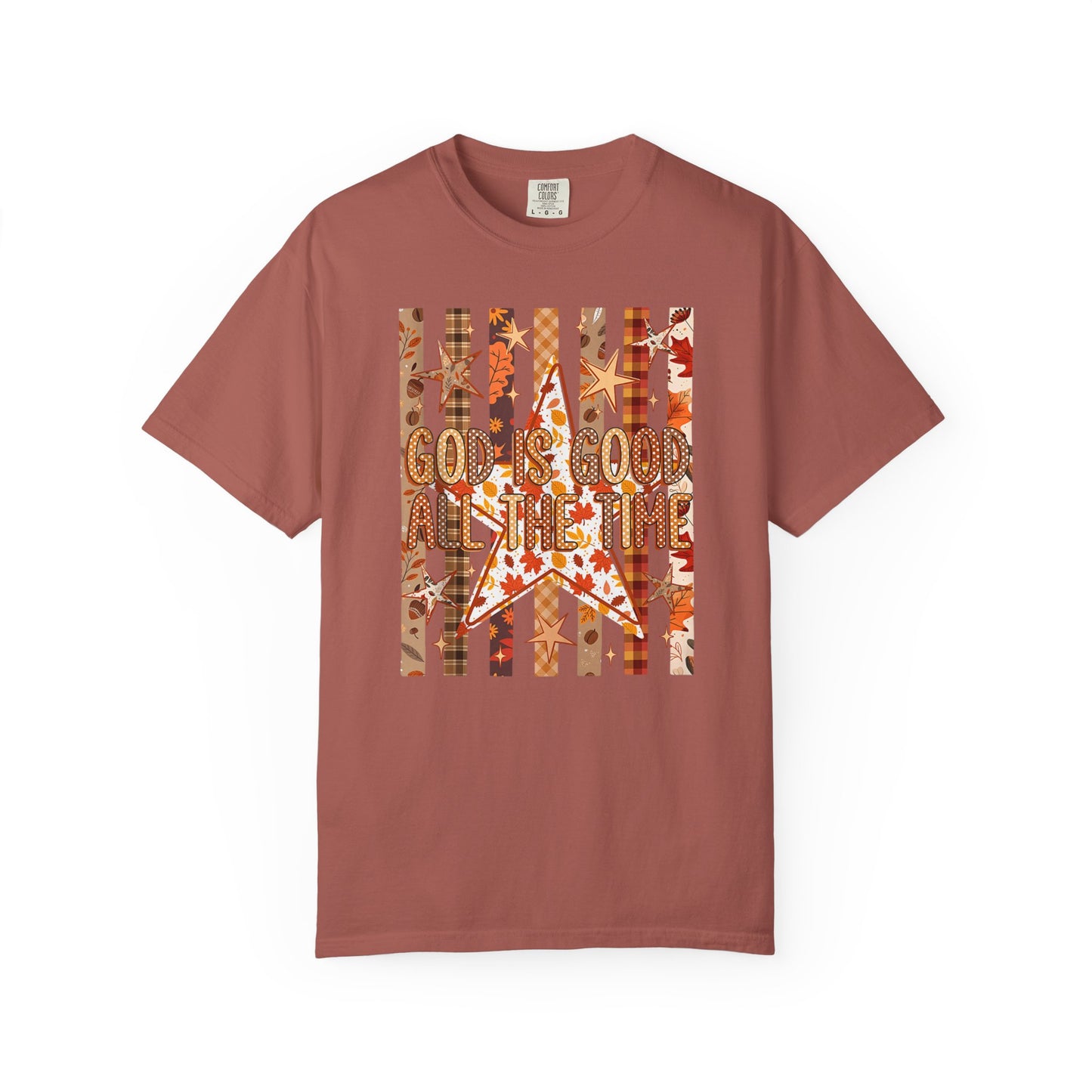 God Is Good All The Time T-Shirt — Autumn Leaves Christian Tee