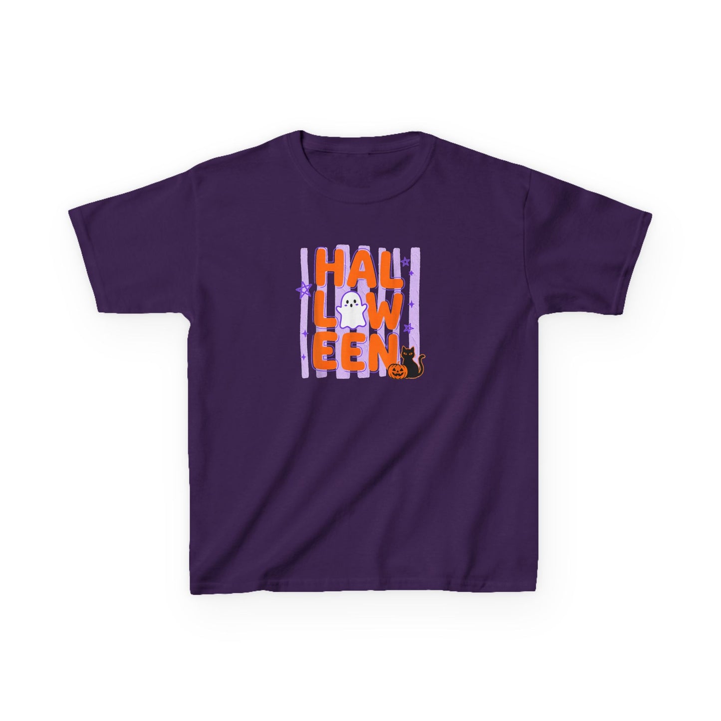Kids Halloween Tee - Cute Ghost, Pumpkin & Cat Trick-or-Treat Shirt
