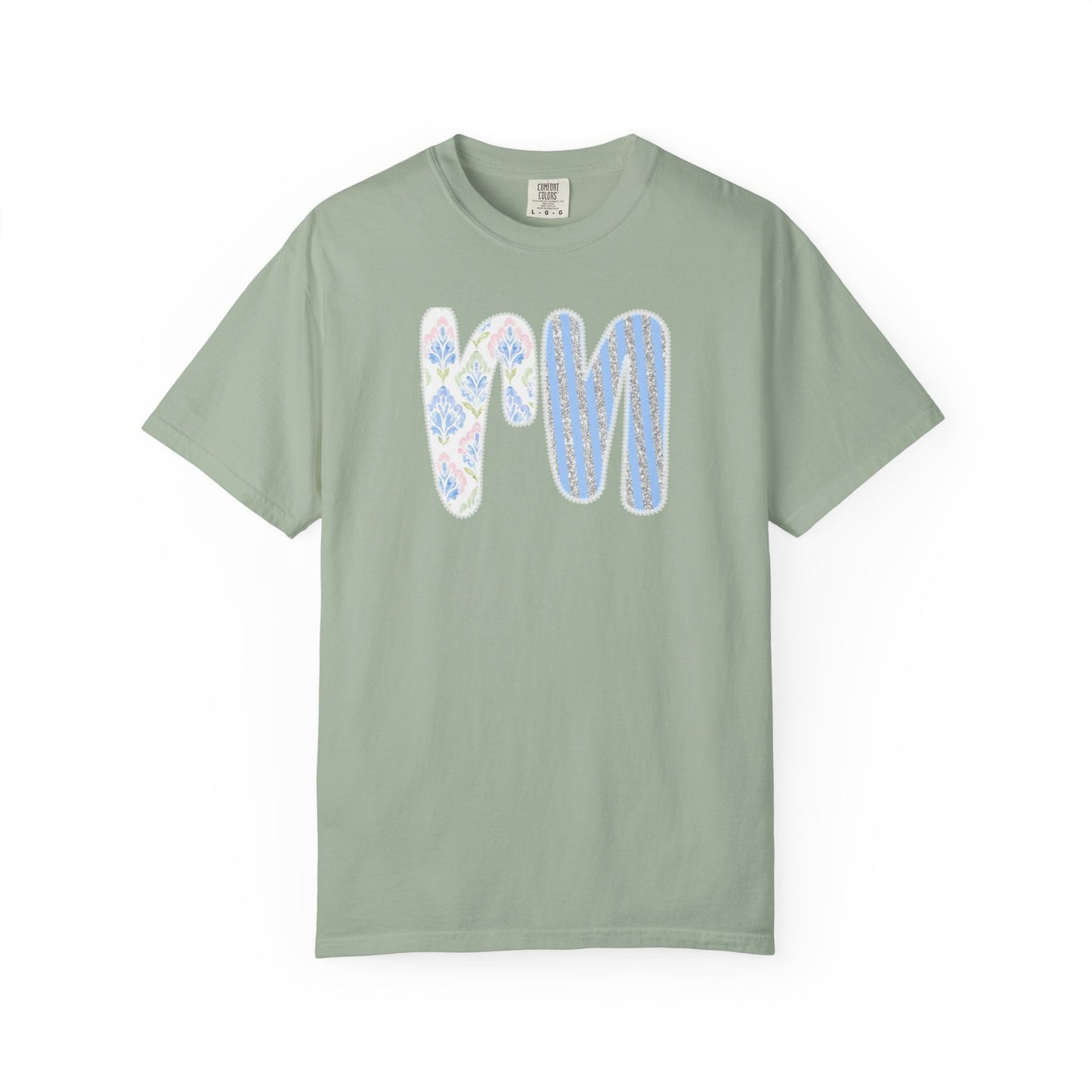 Retro 'RN' Floral Graphic T-Shirt — Garment-Dyed Casual Tee