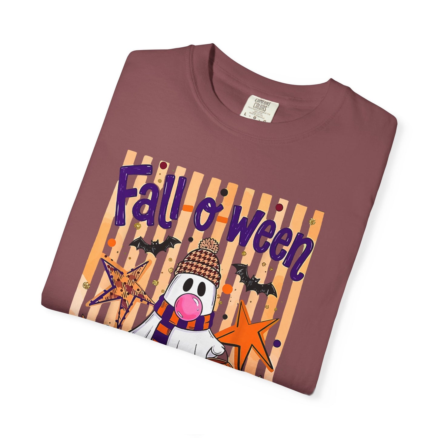 Fall o' Ween Ghost T-Shirt — Cute Halloween Pumpkin & Stars Tee