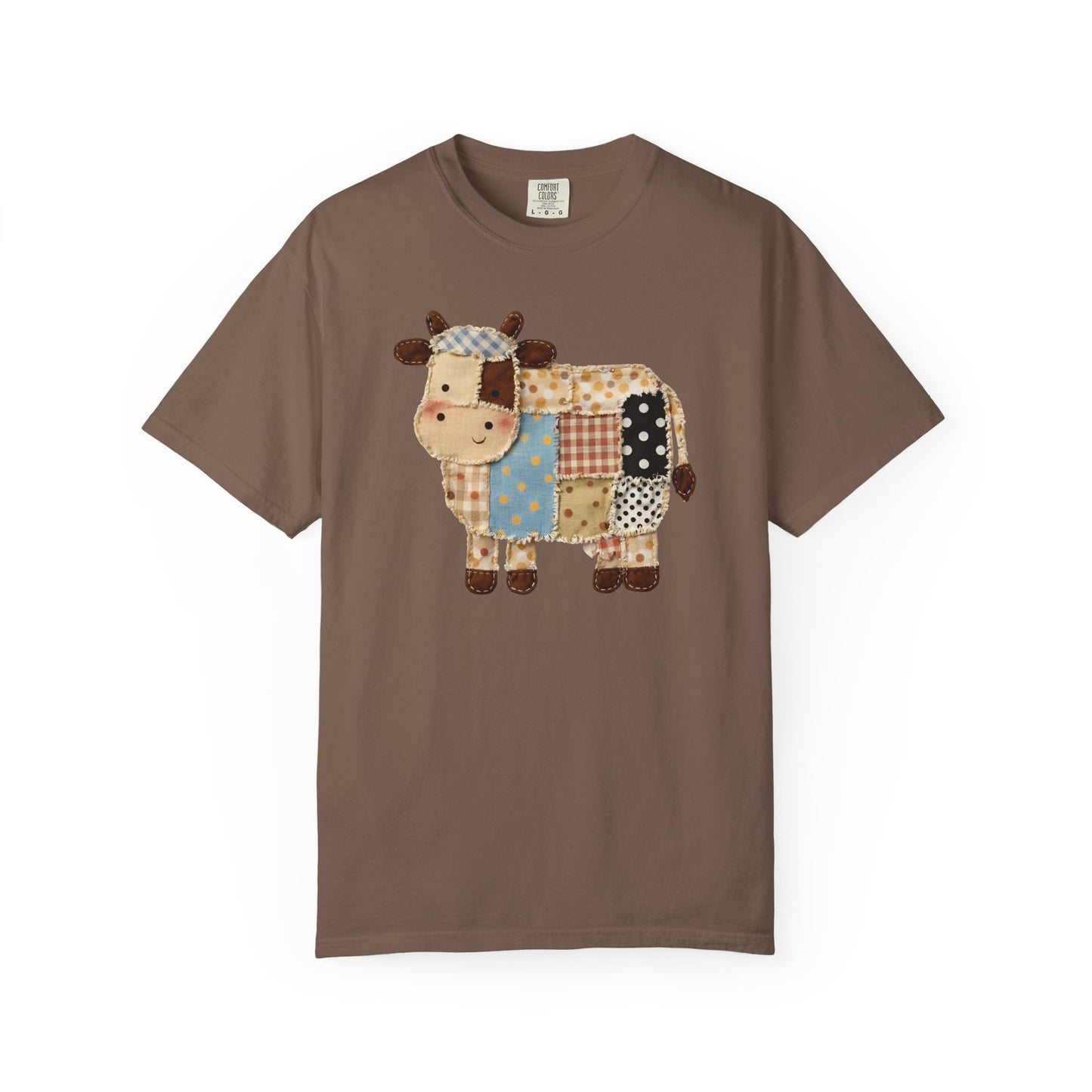Patchwork Cow Print T-Shirt — Cute Farm Animal Graphic Tee