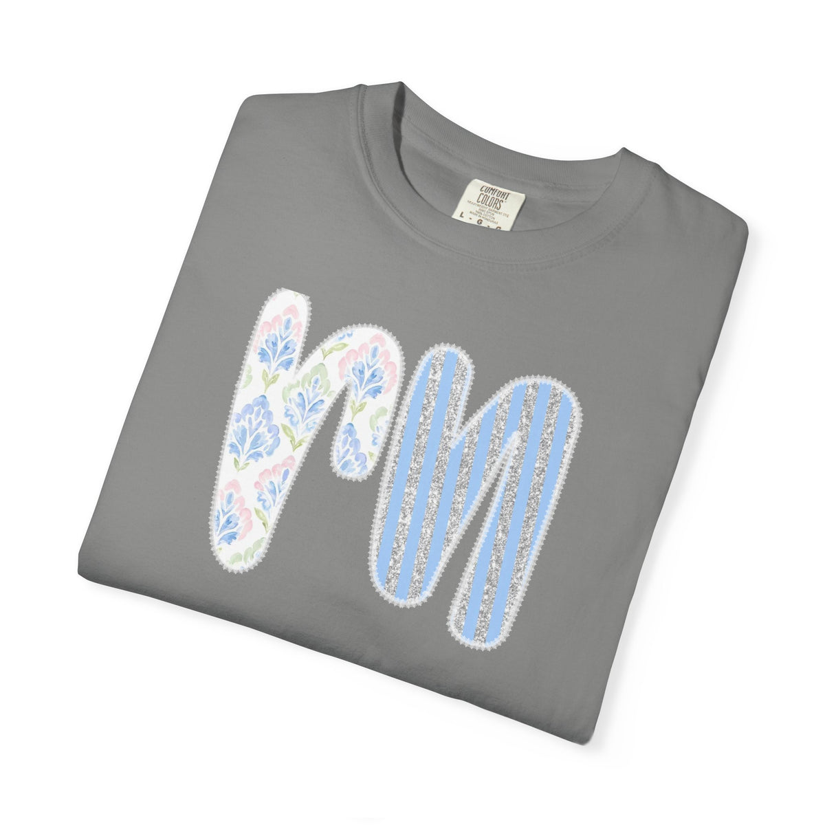 Retro 'RN' Floral Graphic T-Shirt — Garment-Dyed Casual Tee