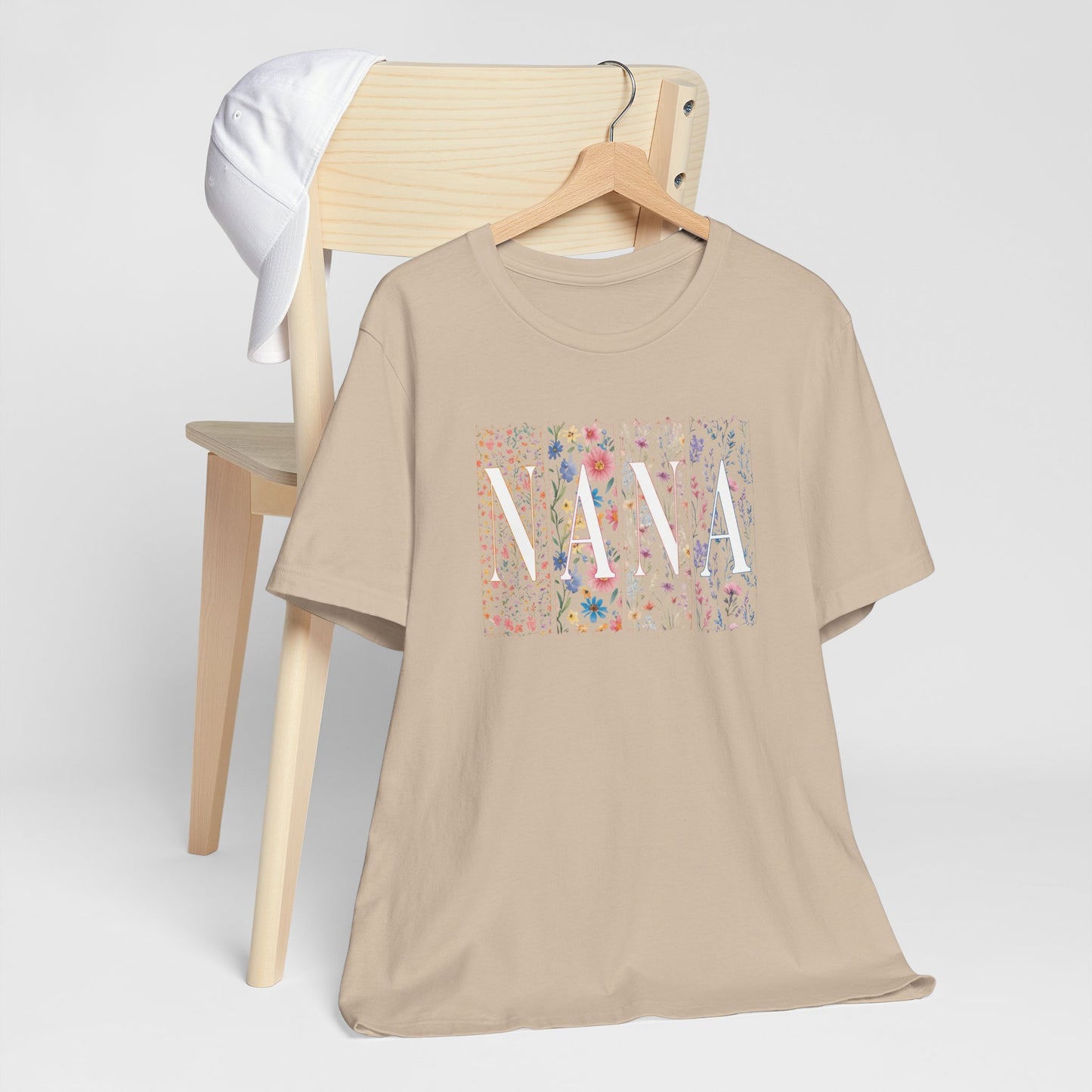 Floral Meadow "Nana" Graphic Tee — Colorful Wildflower Illustration T-Shirt