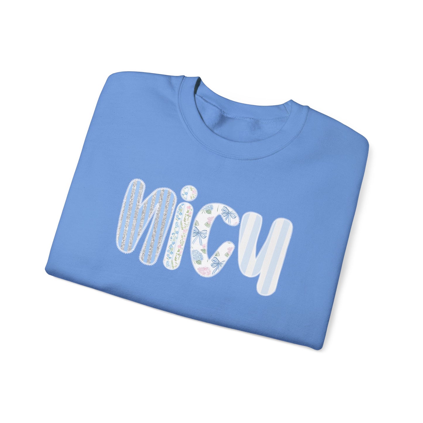 Cozy 'NICU' Pastel Pattern Crewneck Sweatshirt