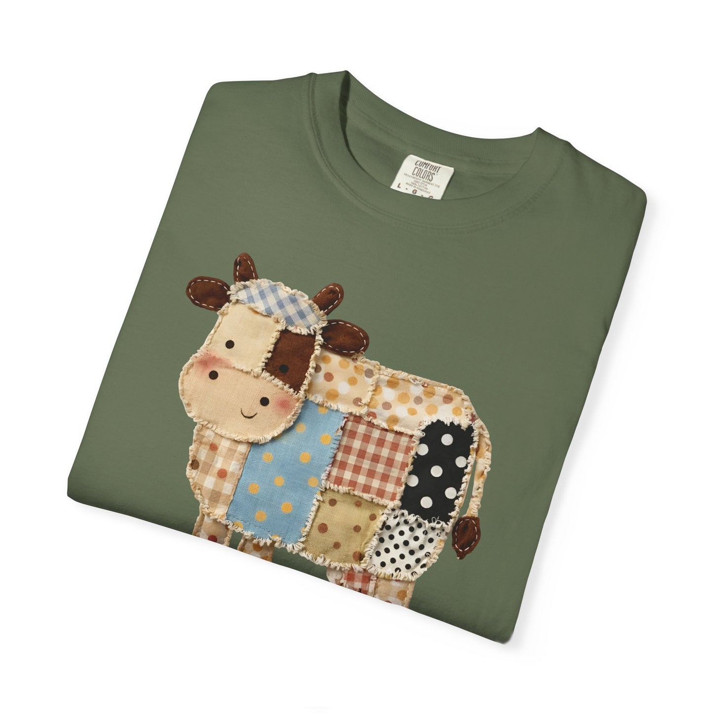 Patchwork Cow Print T-Shirt — Cute Farm Animal Graphic Tee