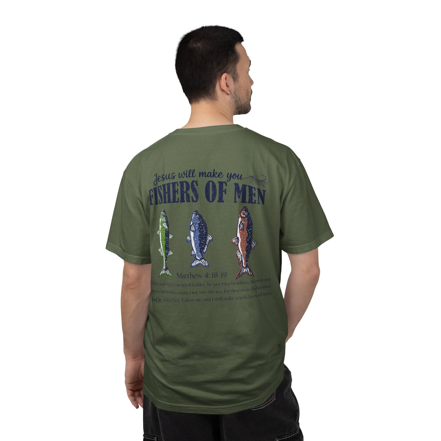 Fishers of Men T-Shirt — Christian Fishing Graphic Tee (Matthew 4:18-19)