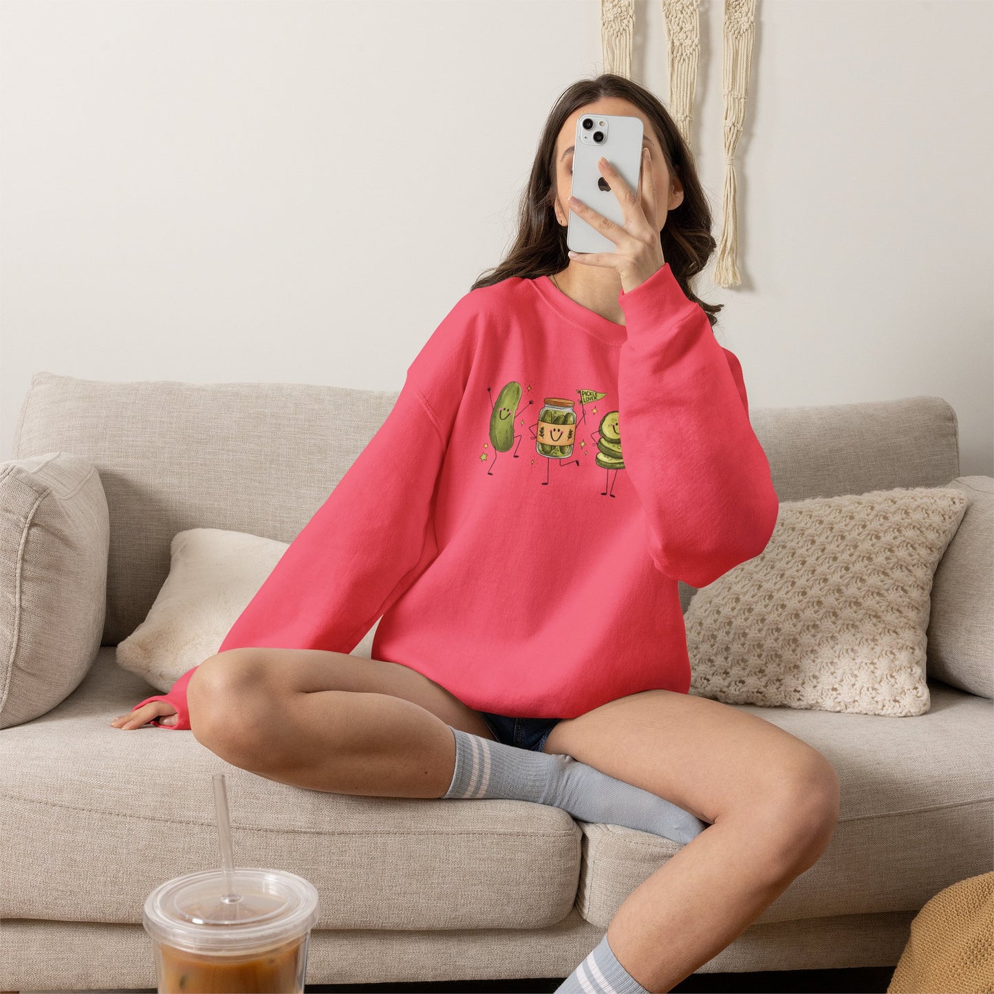 Pickle Friends Crewneck Sweatshirt — Pickle Lover Graphic