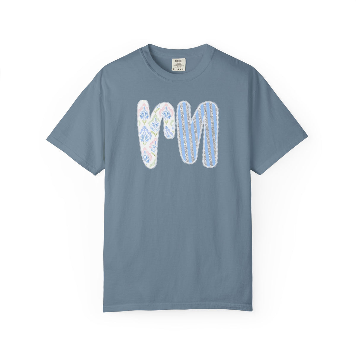 Retro 'RN' Floral Graphic T-Shirt — Garment-Dyed Casual Tee