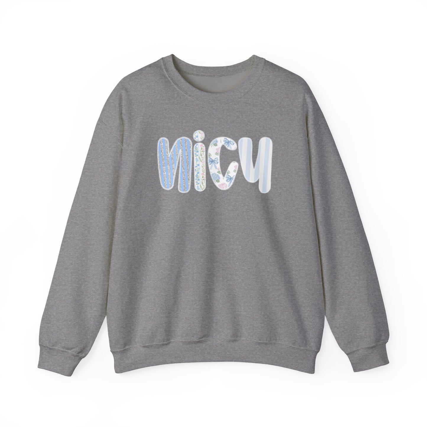 Cozy 'NICU' Pastel Pattern Crewneck Sweatshirt