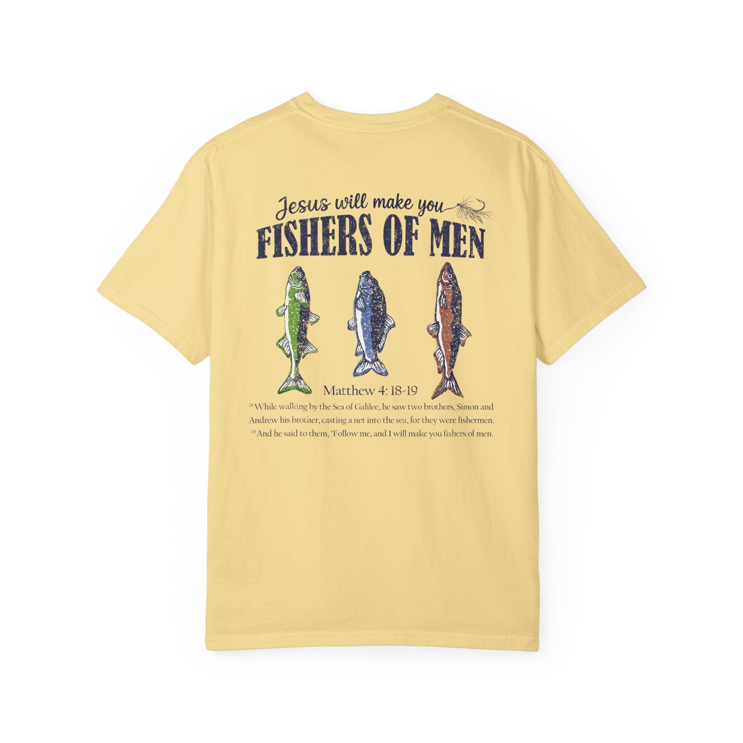 Fishers of Men T-Shirt — Christian Fishing Graphic Tee (Matthew 4:18-19)