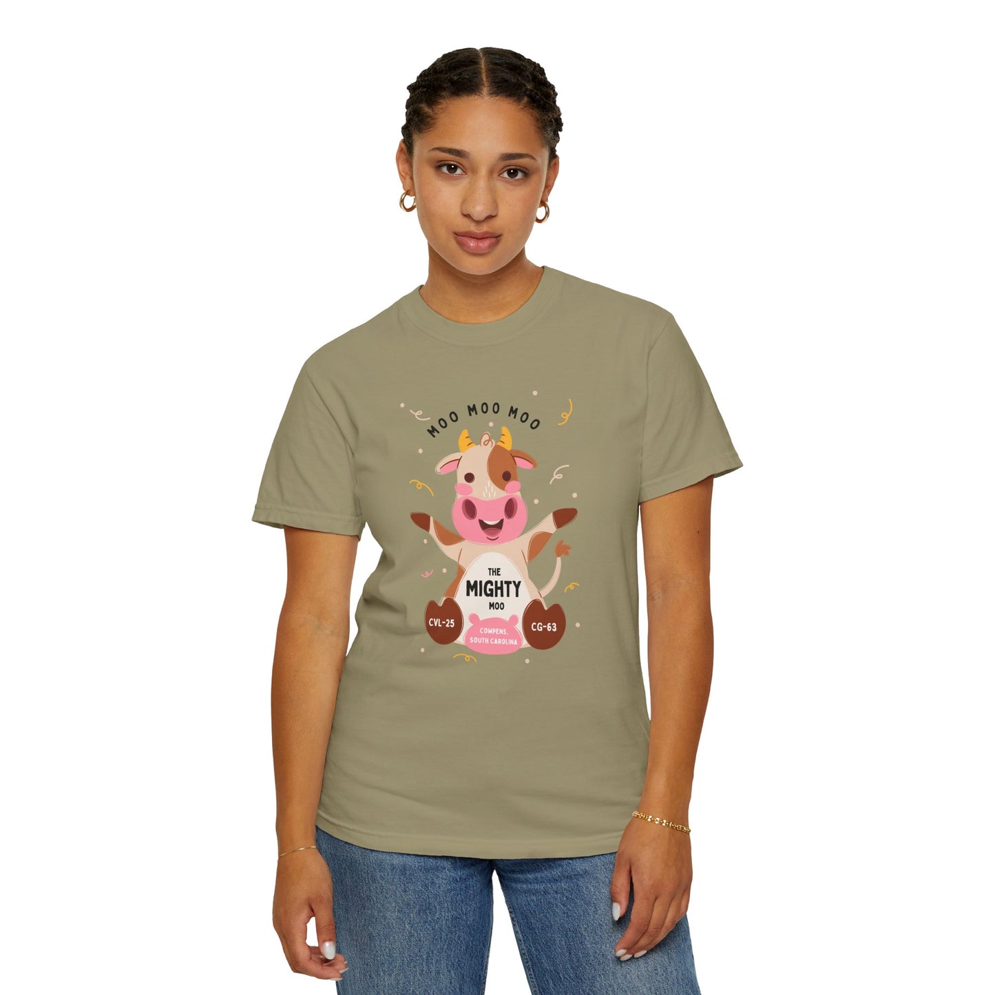 Mighty Moo Cow Graphic T-Shirt — Cute Farm Animal Tee