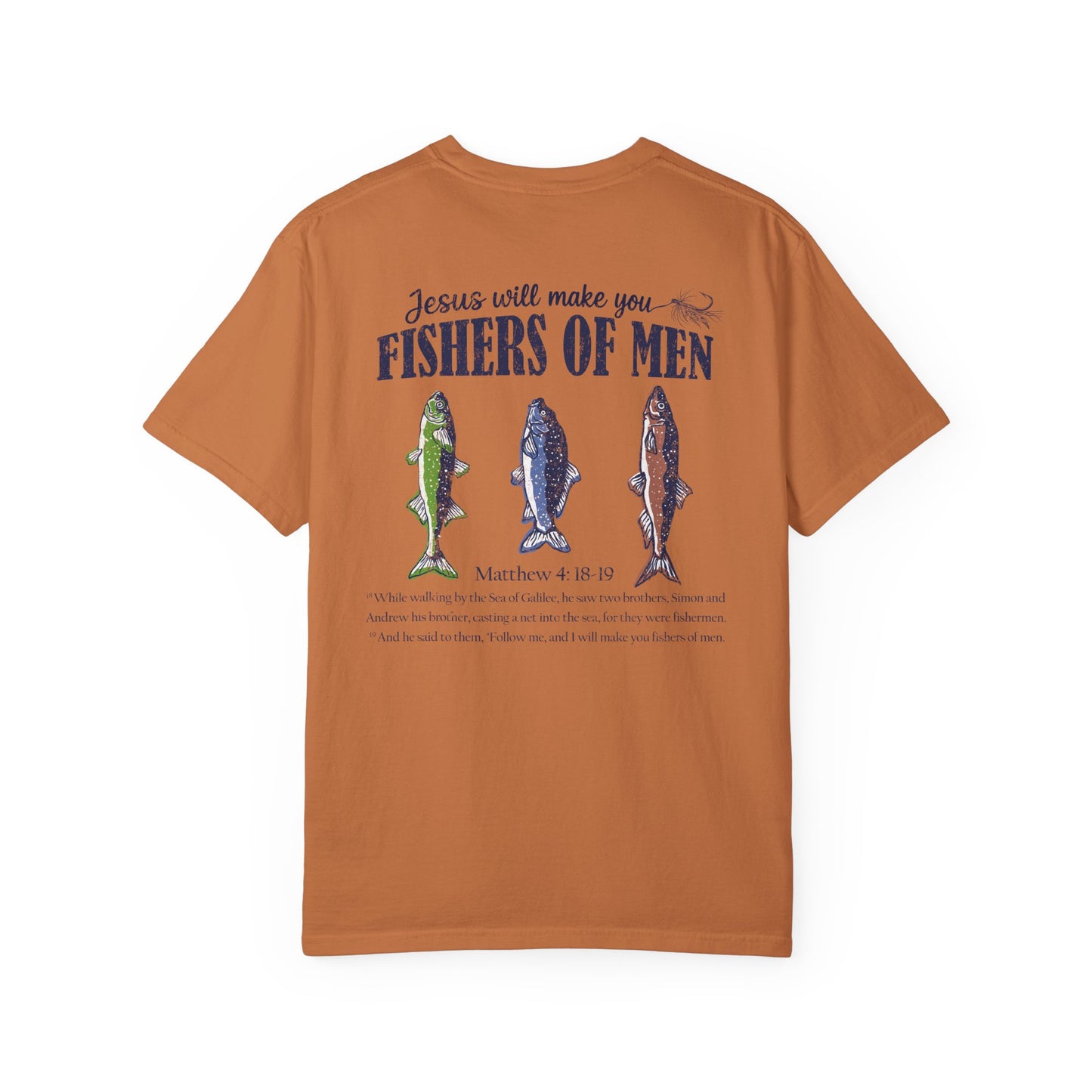 Fishers of Men T-Shirt — Christian Fishing Graphic Tee (Matthew 4:18-19)