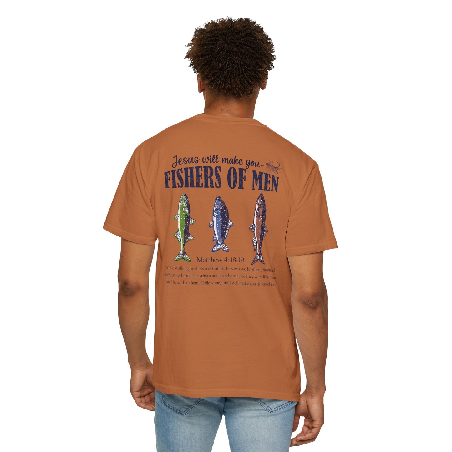 Fishers of Men T-Shirt — Christian Fishing Graphic Tee (Matthew 4:18-19)