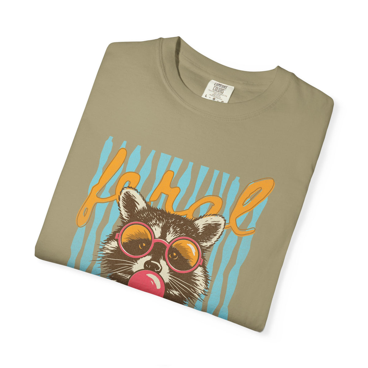 Raccoon Bubblegum Tee — Vintage Sunglasses Graphic T-Shirt