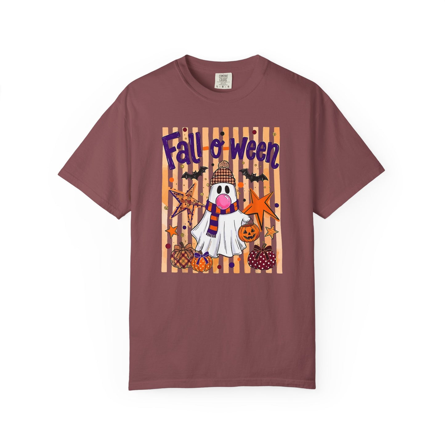 Fall o' Ween Ghost T-Shirt — Cute Halloween Pumpkin & Stars Tee