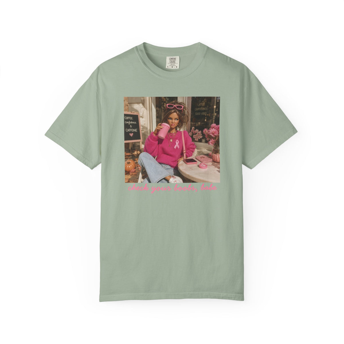Breast Cancer Awareness T-Shirt — "Check Your Boobs, Babe" Retro Pink Ribbon Tee