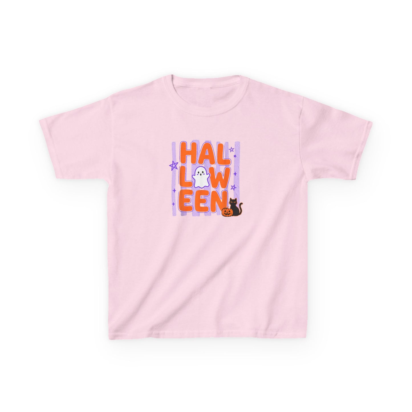 Kids Halloween Tee - Cute Ghost, Pumpkin & Cat Trick-or-Treat Shirt