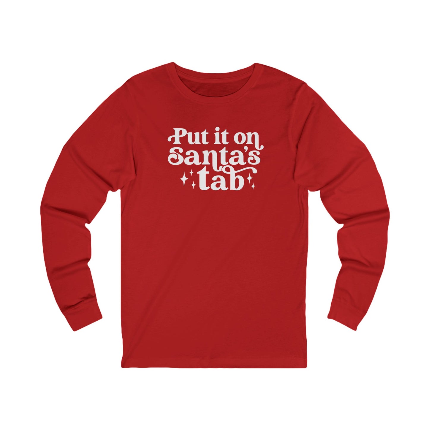 Put It on Santa's Tab Long-sleeve Tee