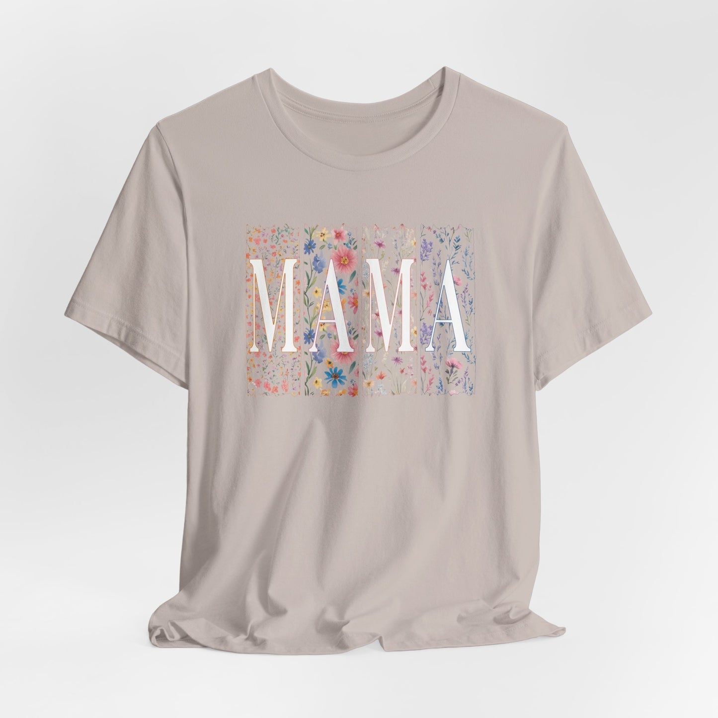 Mama Floral Tee — Soft Pink Mother’s Day Shirt with Floral Typography