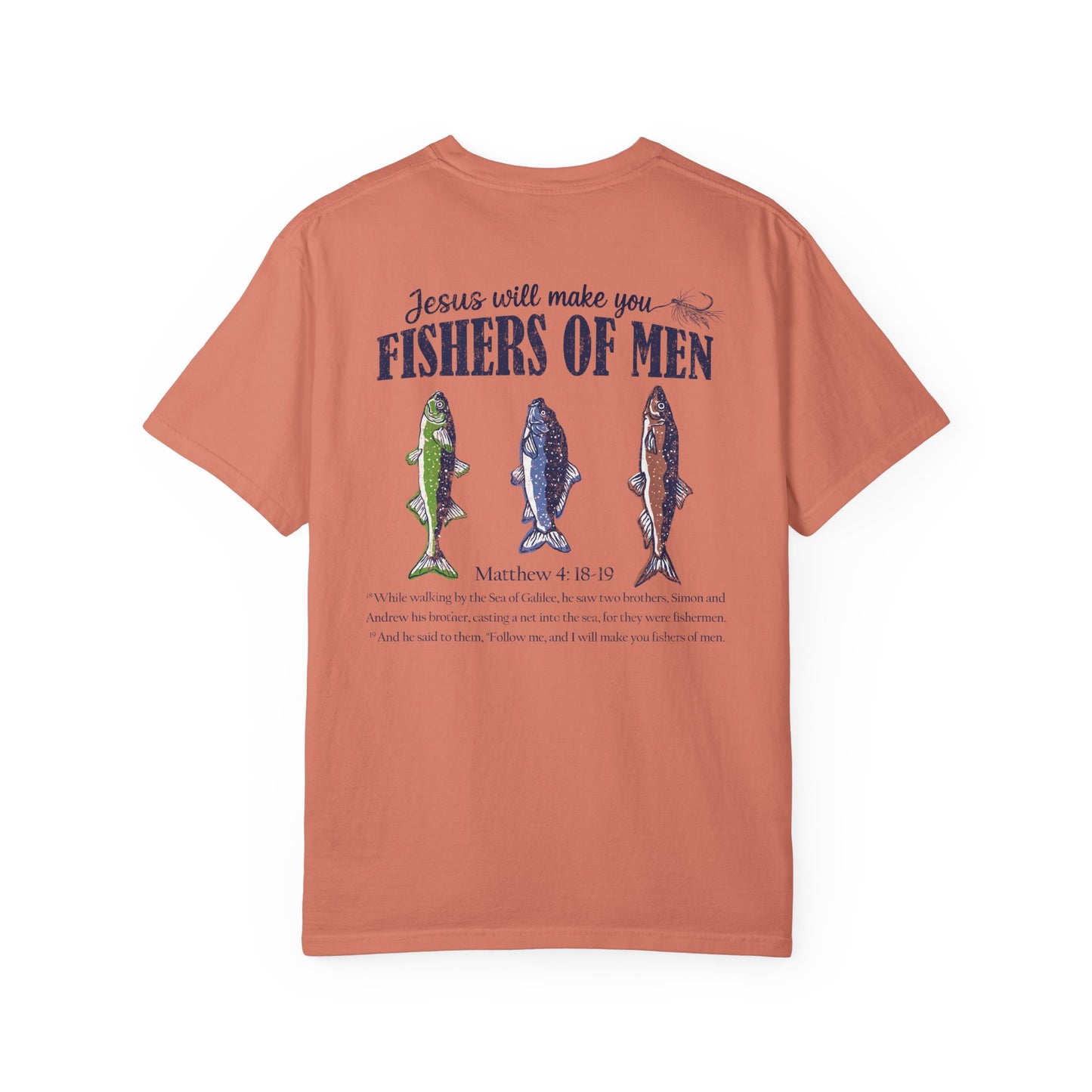 Fishers of Men T-Shirt — Christian Fishing Graphic Tee (Matthew 4:18-19)