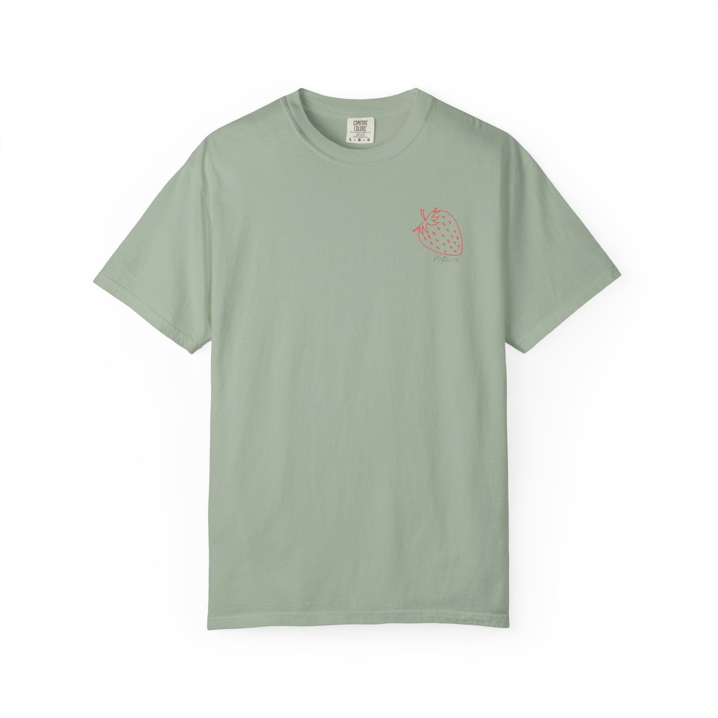 Strawberry Sketch T-Shirt — 'Matthew 7:16 Fruit' Graphic Tee