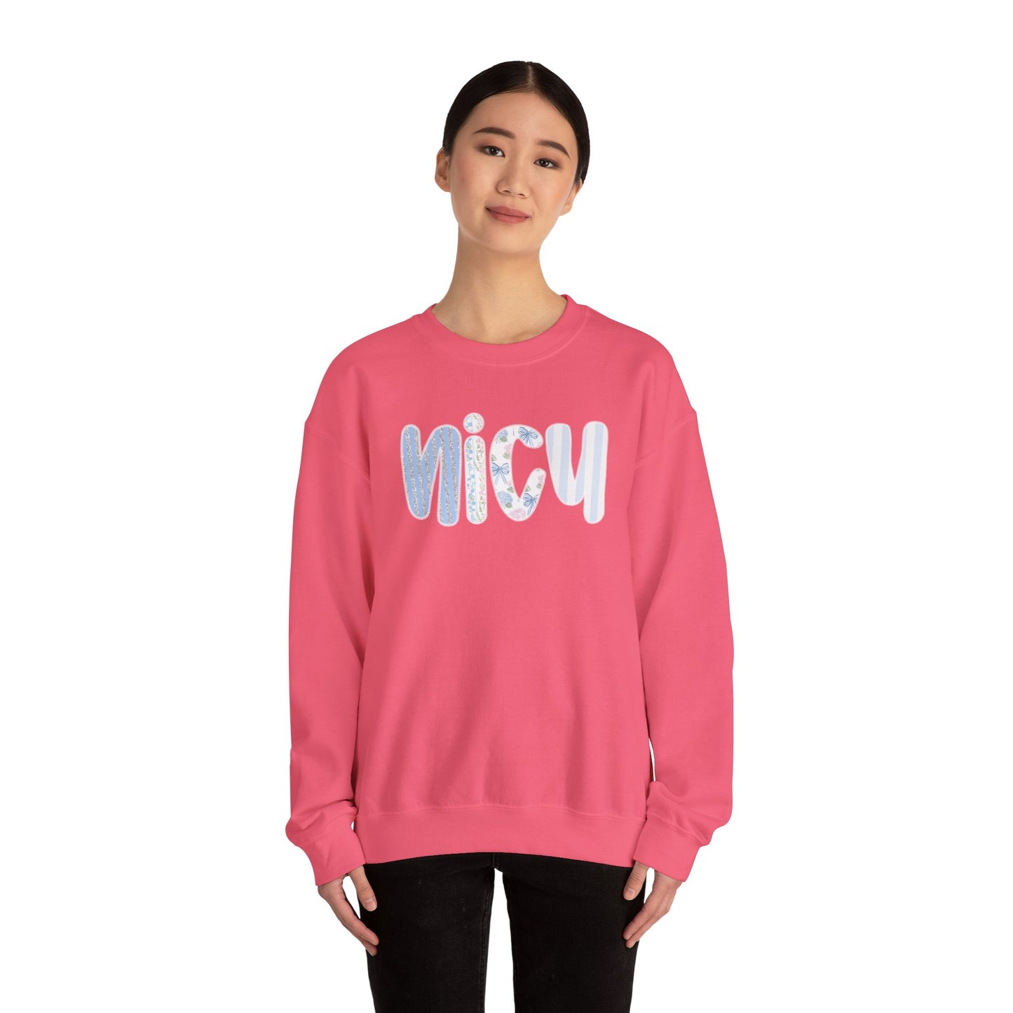 Cozy 'NICU' Pastel Pattern Crewneck Sweatshirt