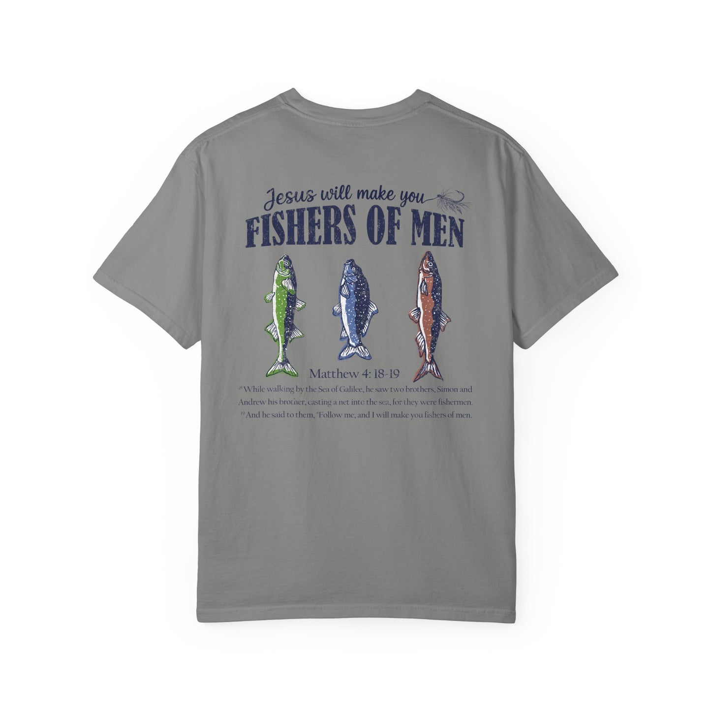 Fishers of Men T-Shirt — Christian Fishing Graphic Tee (Matthew 4:18-19)