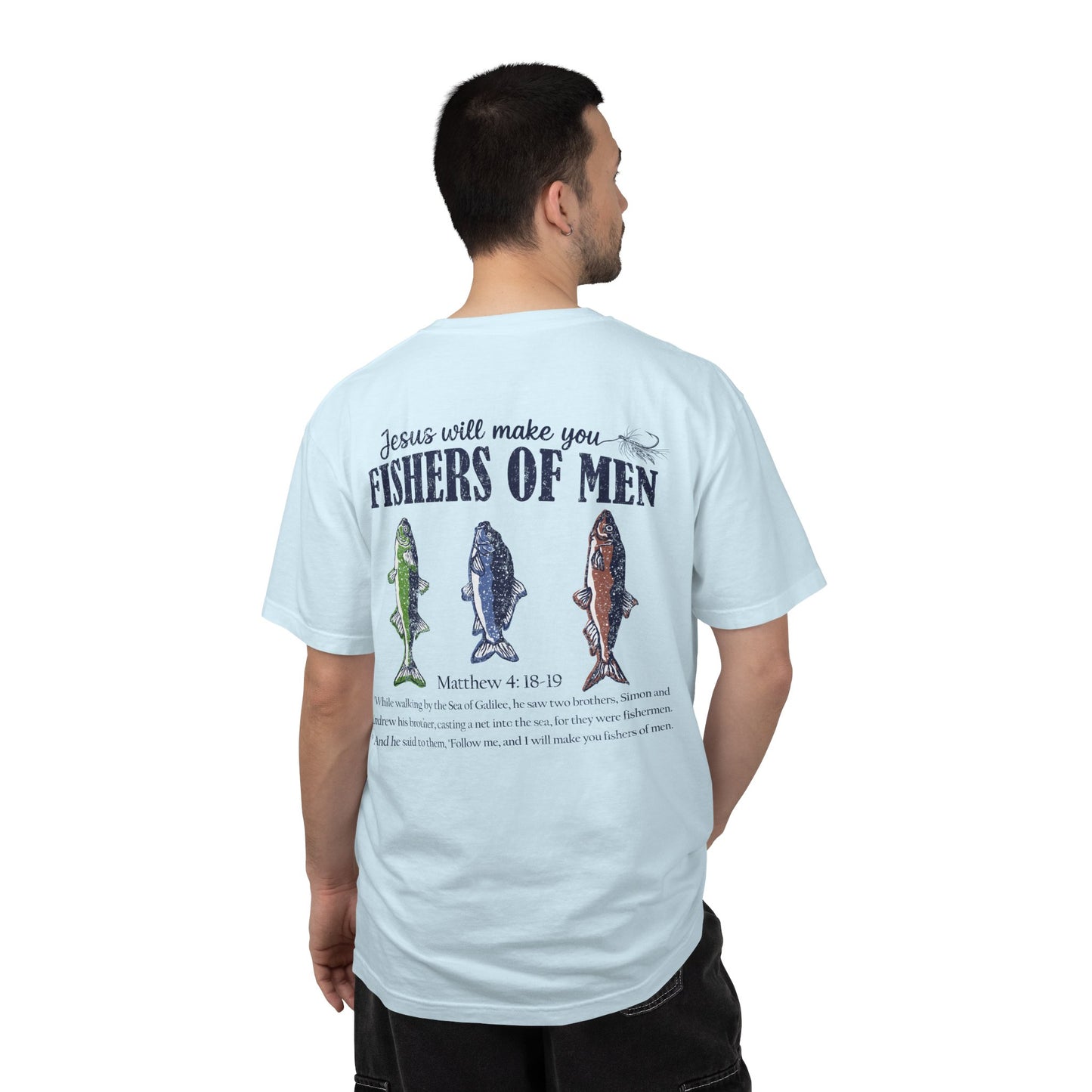 Fishers of Men T-Shirt — Christian Fishing Graphic Tee (Matthew 4:18-19)