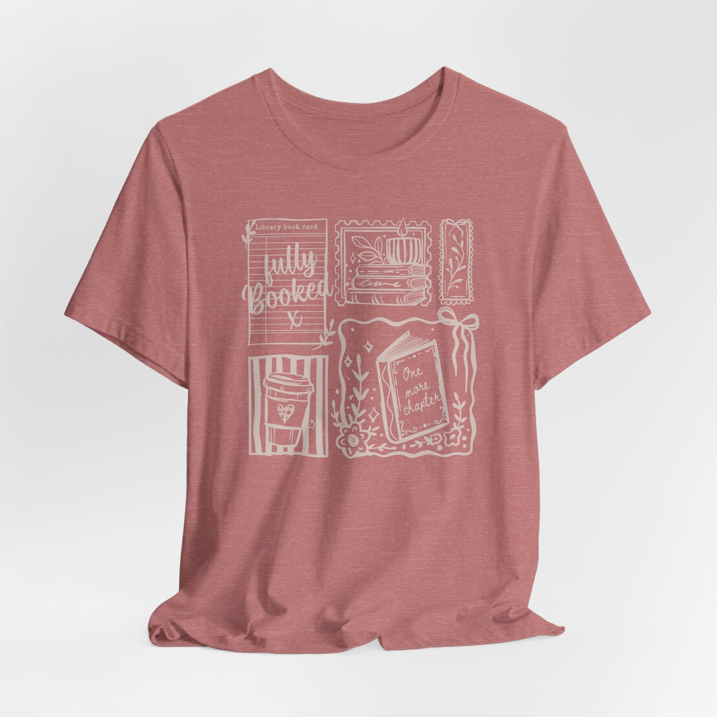 T-Shirt — "Fully Booked" Cozy Reading Graphic Tee