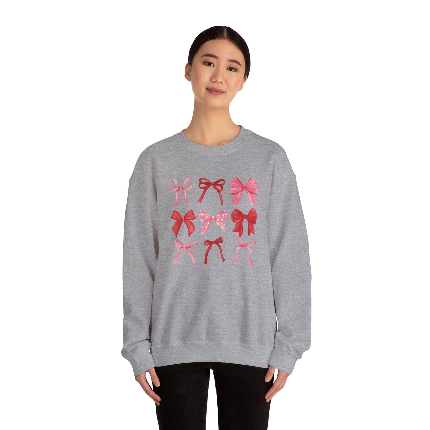 Bow Pattern Crewneck Sweatshirt