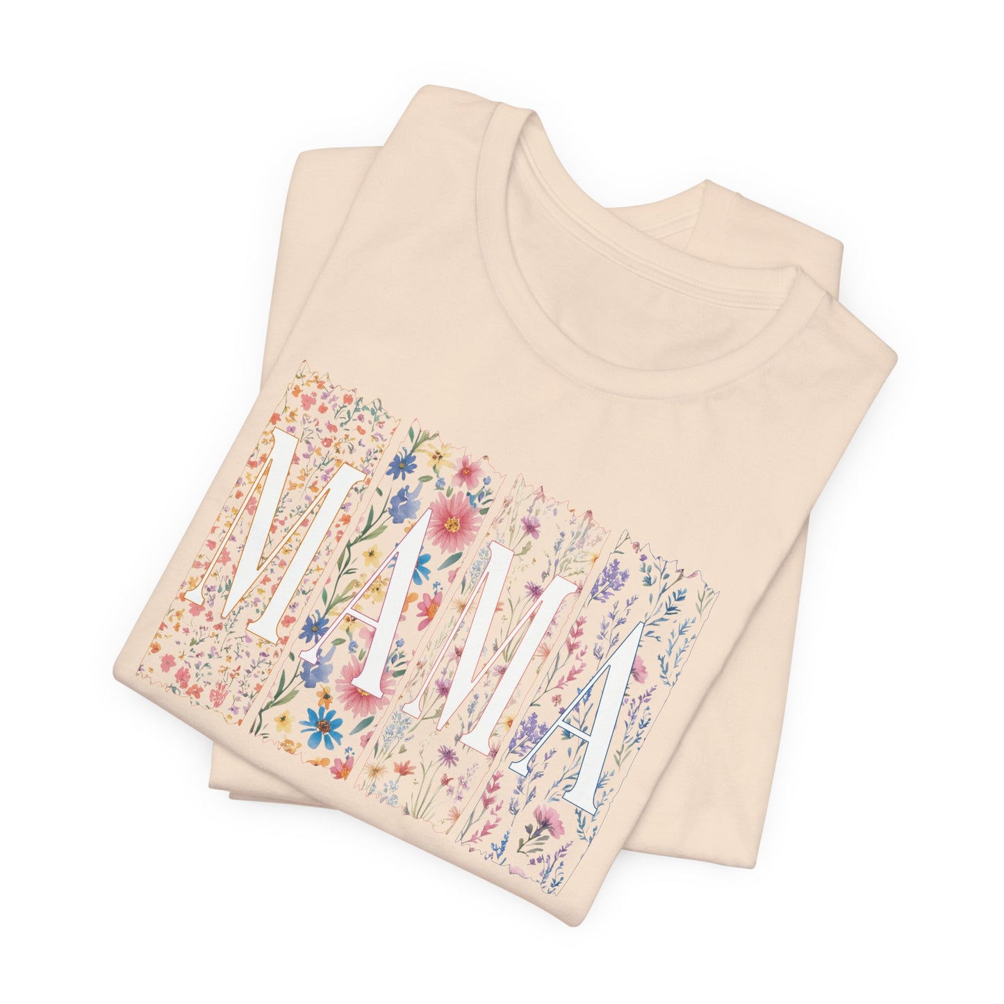 Mama Floral Tee — Soft Pink Mother’s Day Shirt with Floral Typography