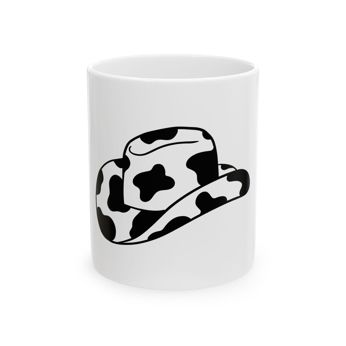 Cowpens Cow Print Cowboy Hat Mug – Western Cowgirl Coffee Cup (11oz & 15oz)