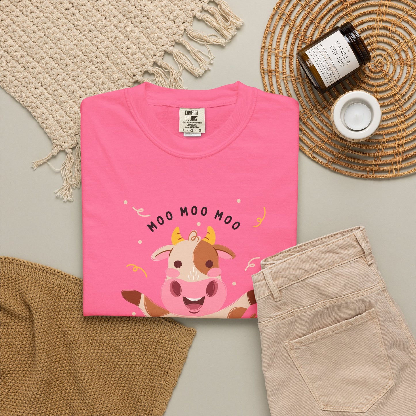 Mighty Moo Cow Graphic T-Shirt — Cute Farm Animal Tee