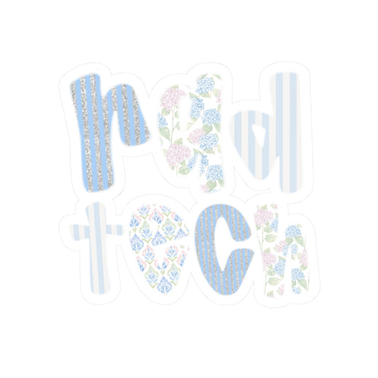Floral 'Rad Tech' Decorative Kiss-Cut Sticker