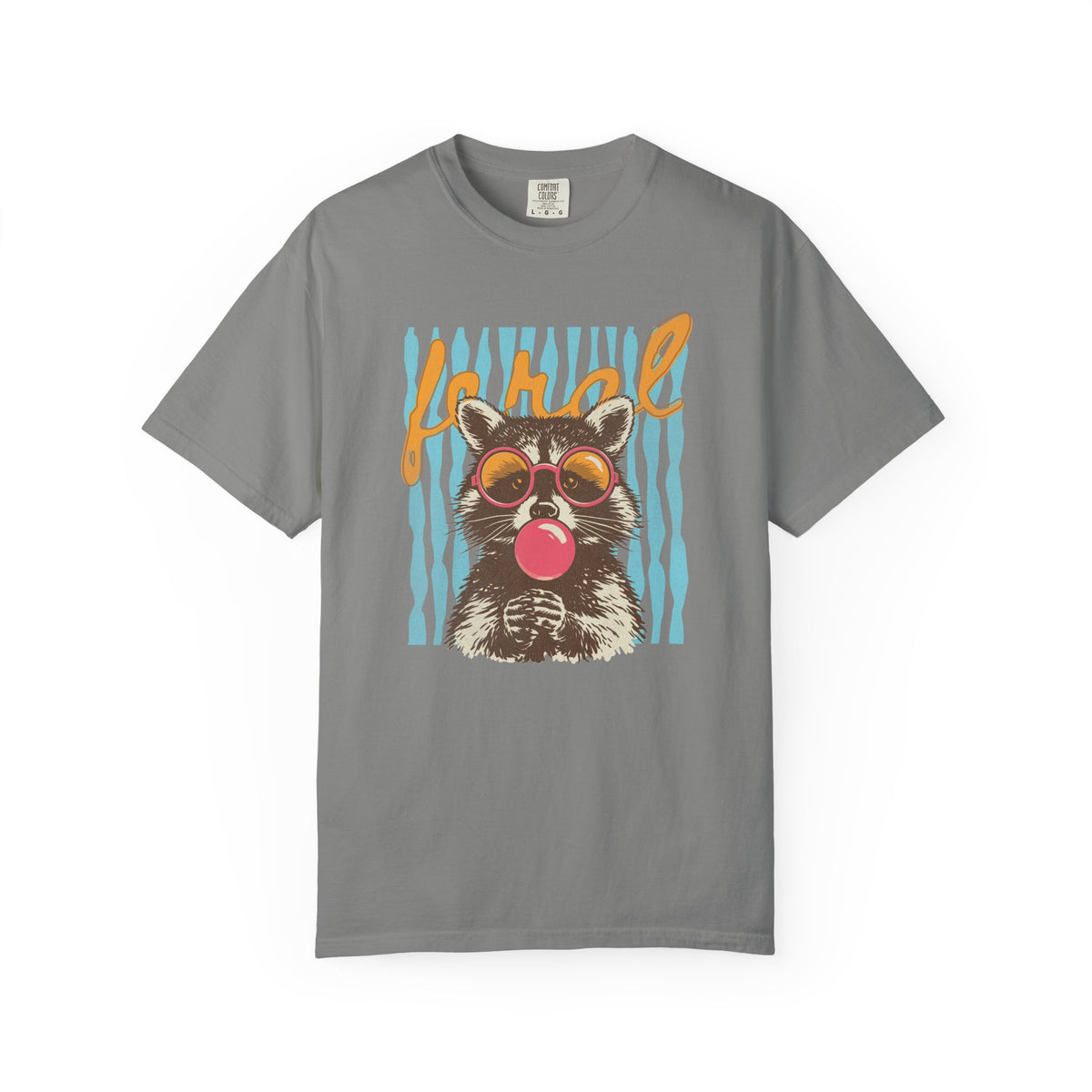 Raccoon Bubblegum Tee — Vintage Sunglasses Graphic T-Shirt