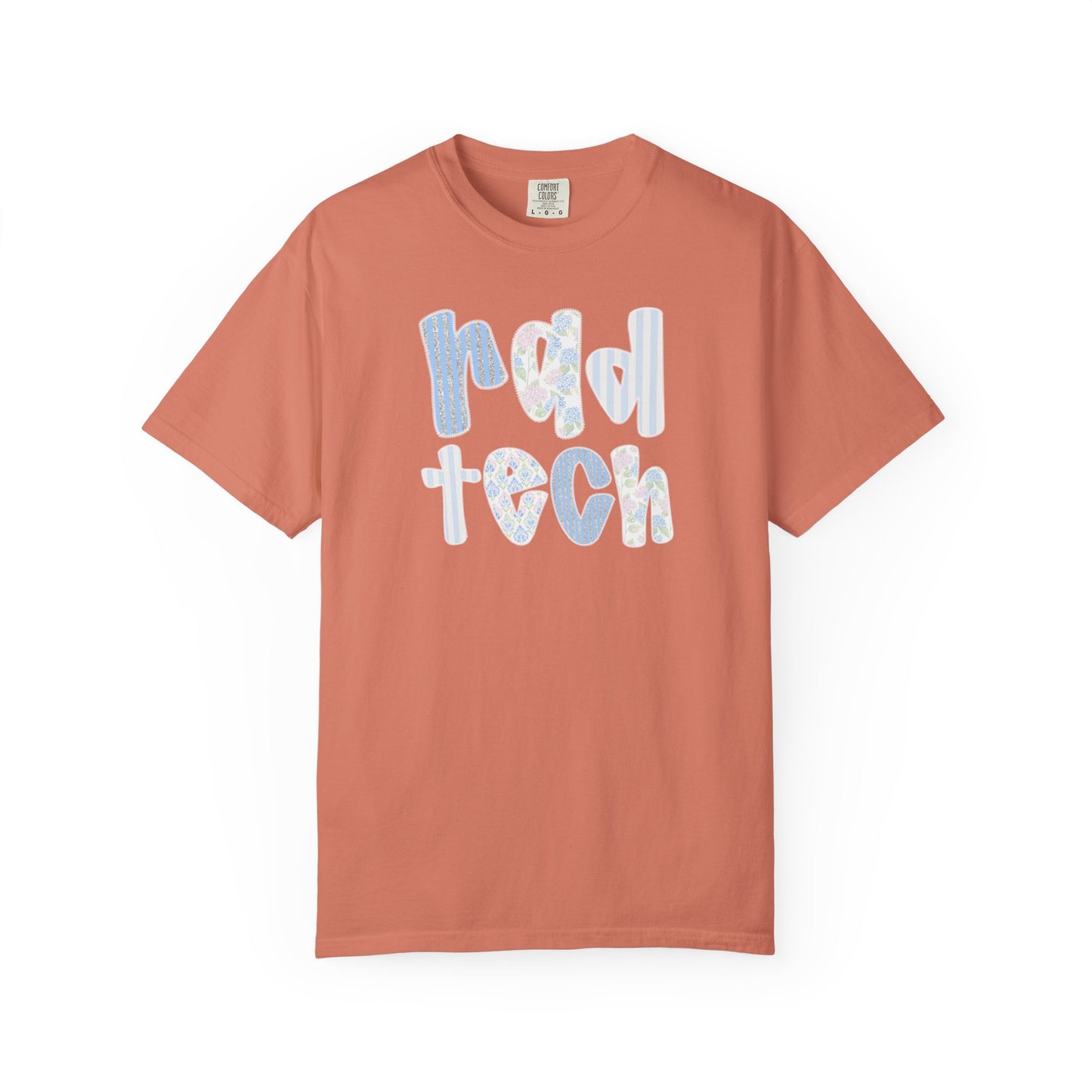 Rad Tech T-Shirt — Retro Floral 'rad tech' Graphic Tee for Radiologic Technologists