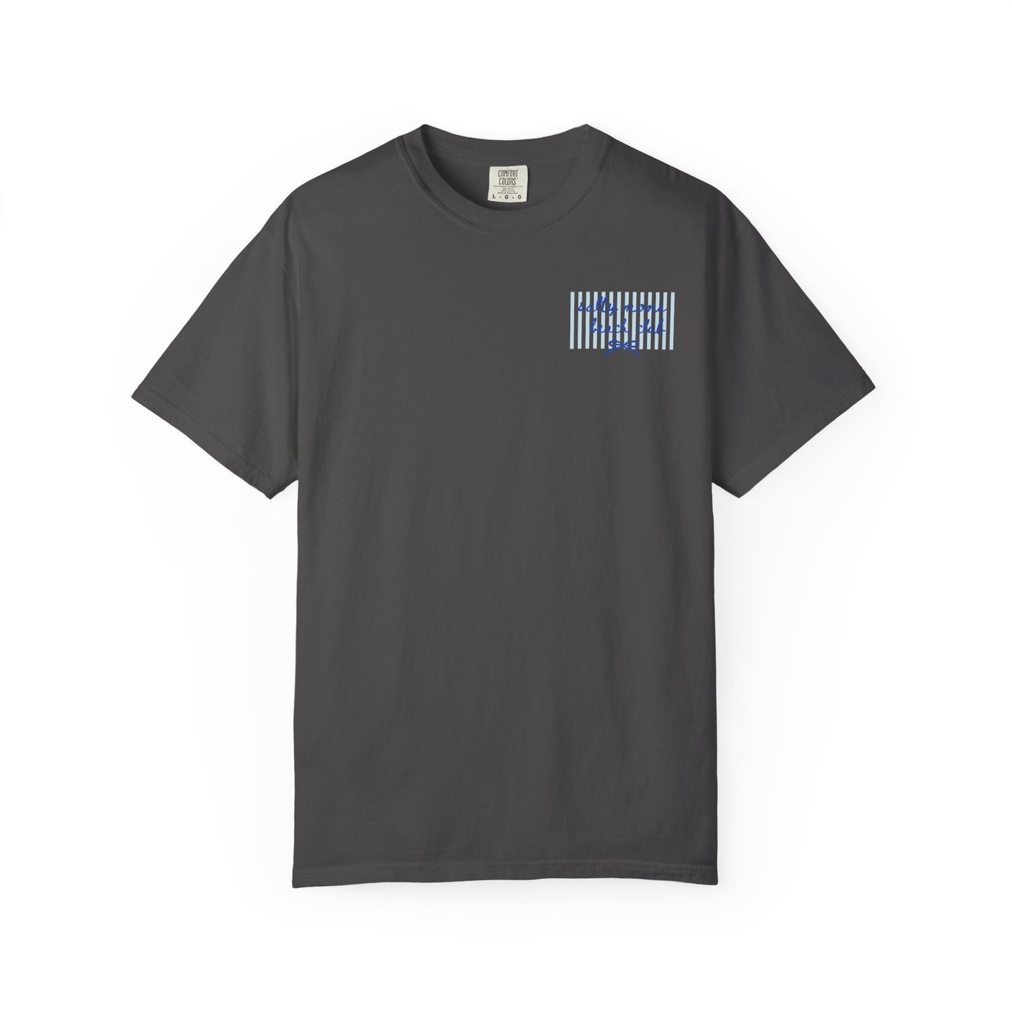 Pocket Script T‑Shirt — "Salty Moms Beach Club" Minimal Graphic Tee