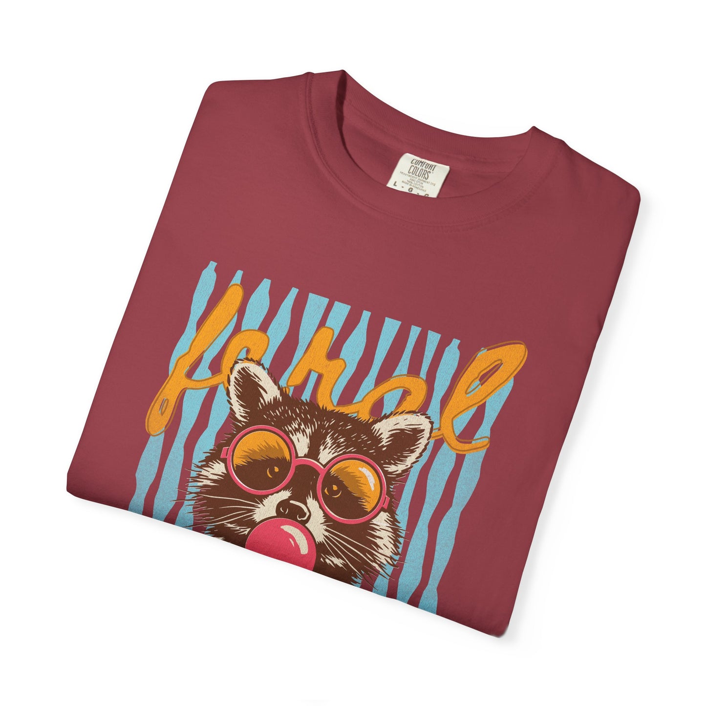Raccoon Bubblegum Tee — Vintage Sunglasses Graphic T-Shirt