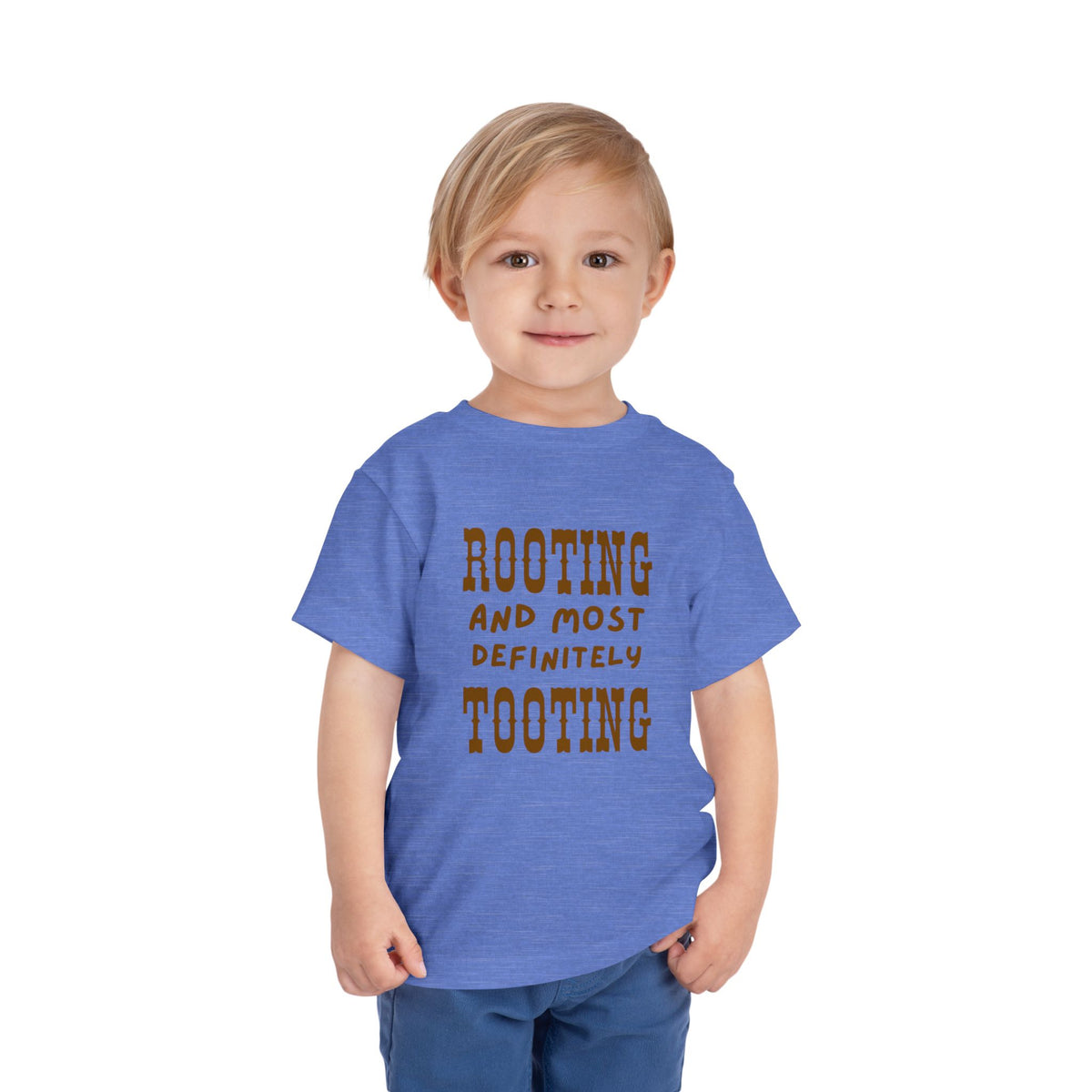 Toddler Tee - "Rooting and Most Definitely Tooting" Funny Baby Shirt