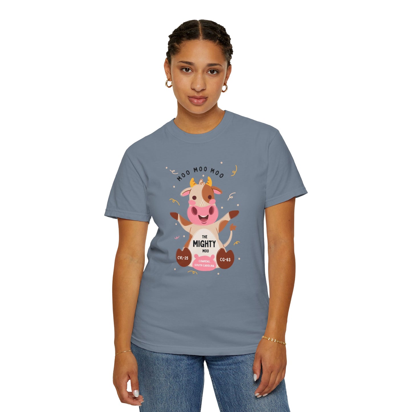 Mighty Moo Cow Graphic T-Shirt — Cute Farm Animal Tee