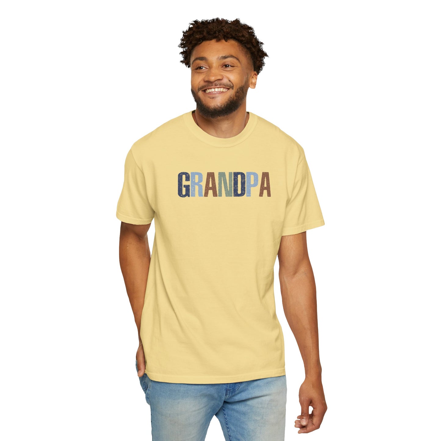 Grandpa Vintage Lettering T-Shirt — Comfortable Dad/Grandparent Gift for Father's Day