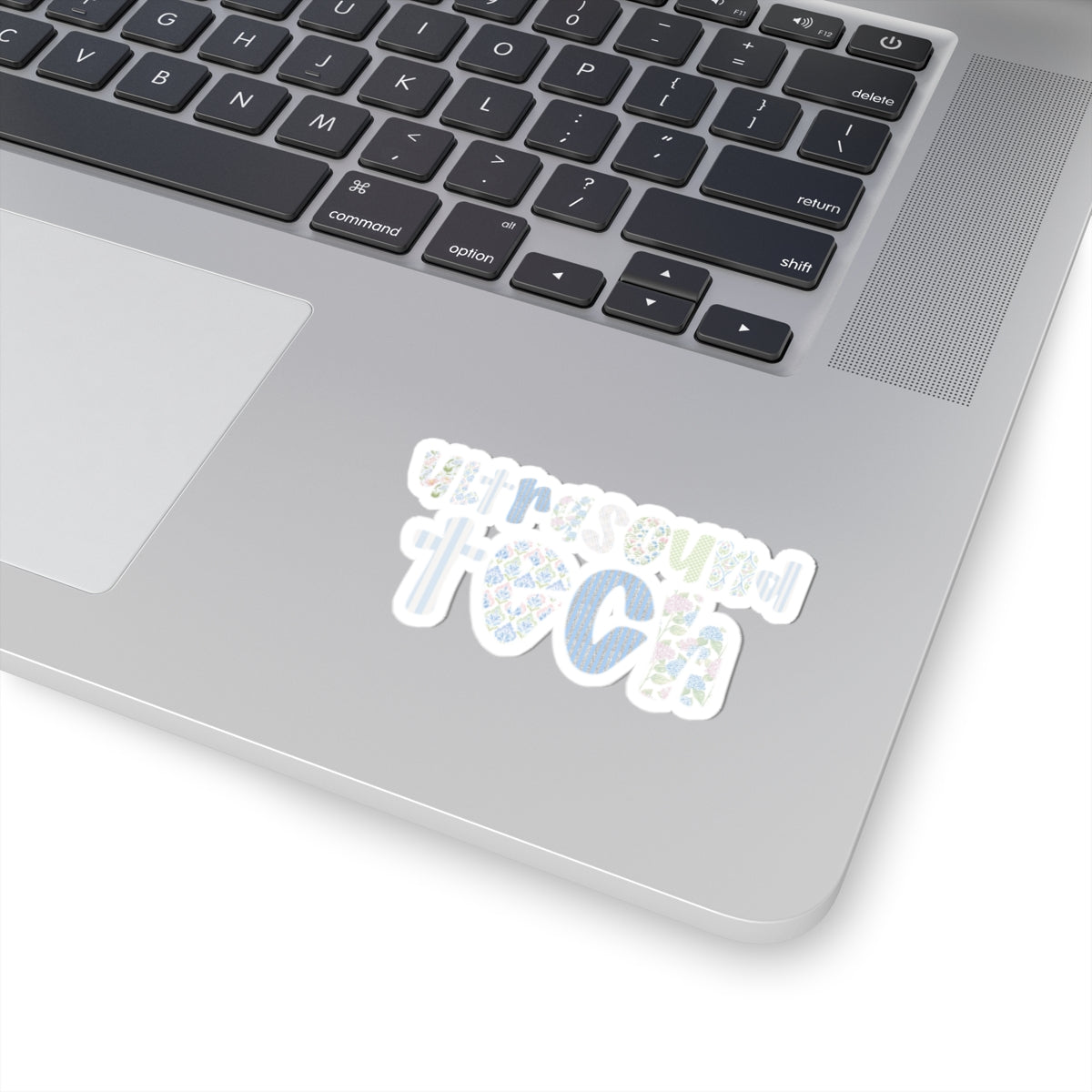 Vintage Floral 'Ultrasound Tech' Kiss-Cut Sticker