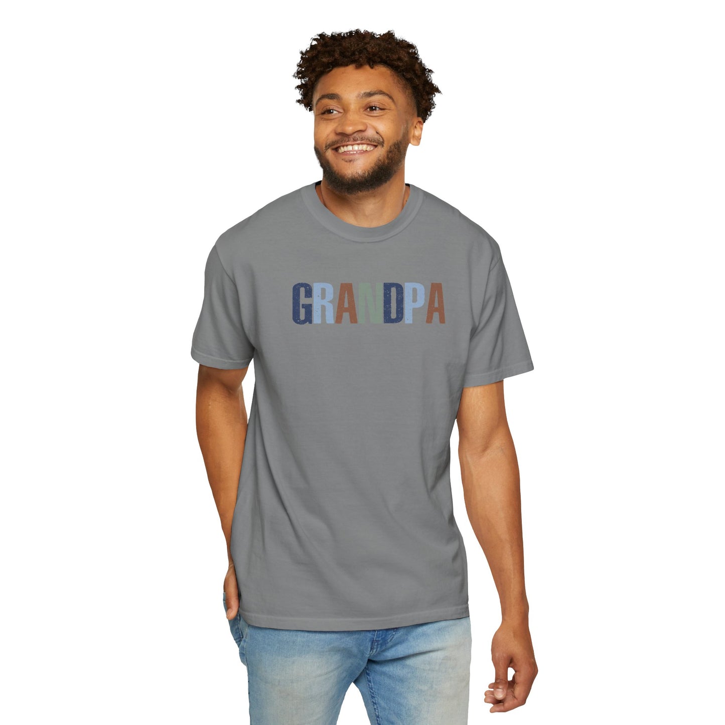 Grandpa Vintage Lettering T-Shirt — Comfortable Dad/Grandparent Gift for Father's Day