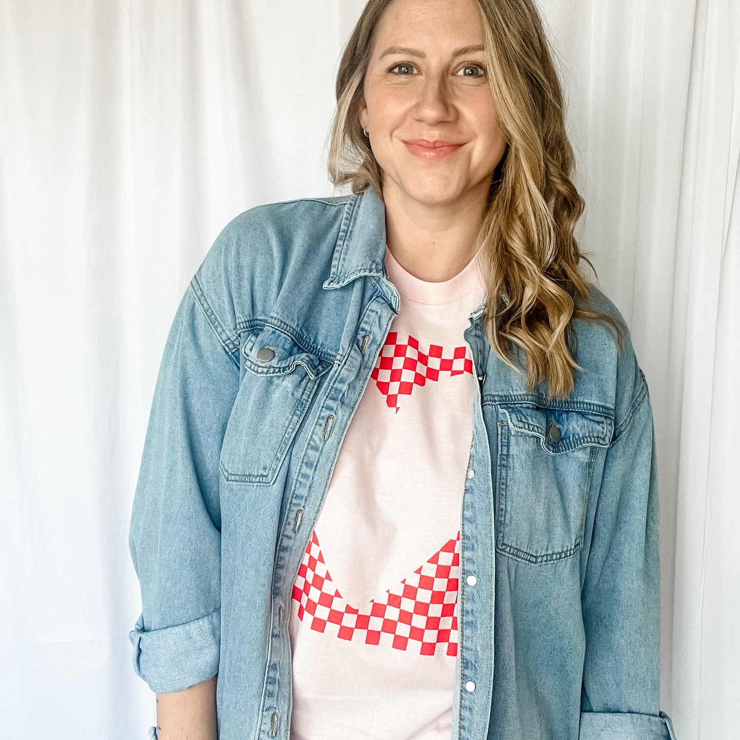 Checkered Heart Tee