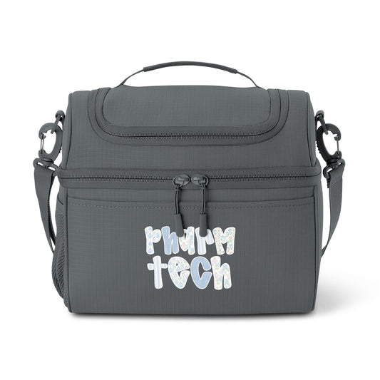Insulated Cooler Bag — 'Pharm Tech' Holographic Lunch Cooler for Work & Travel
