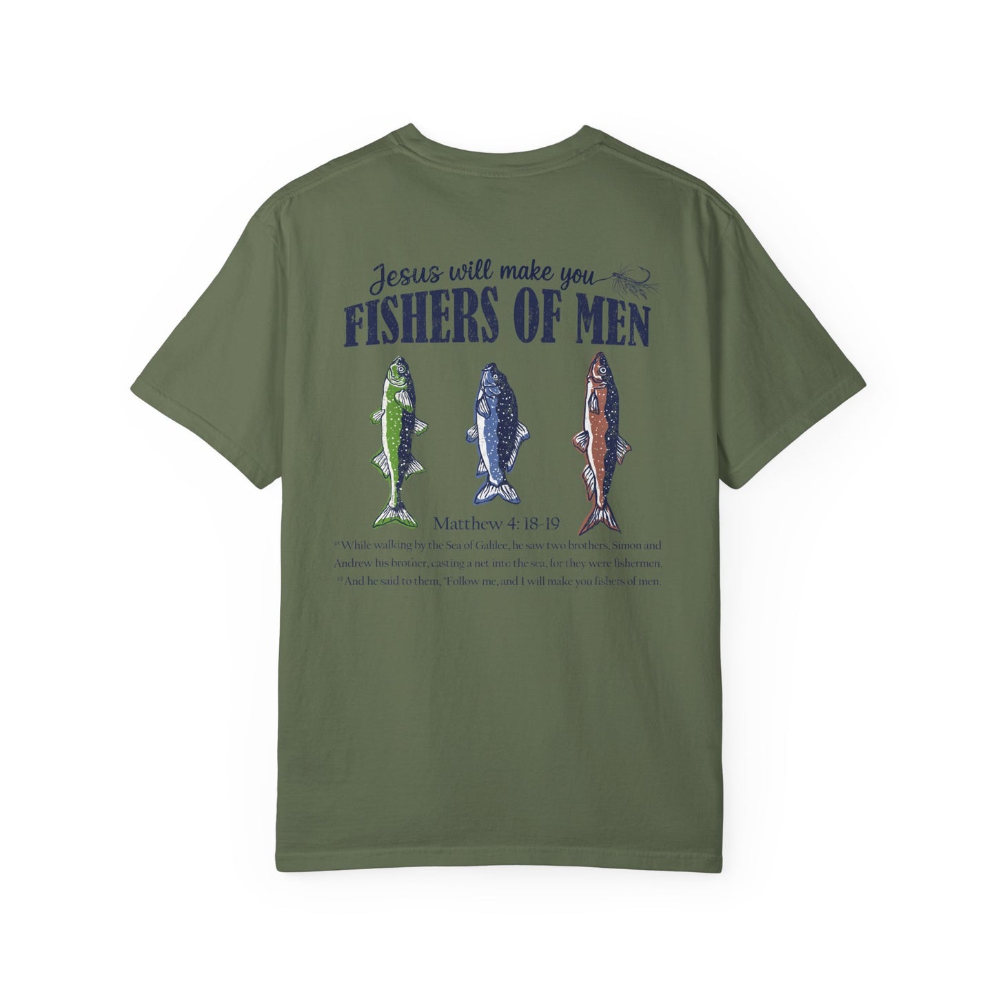 Fishers of Men T-Shirt — Christian Fishing Graphic Tee (Matthew 4:18-19)