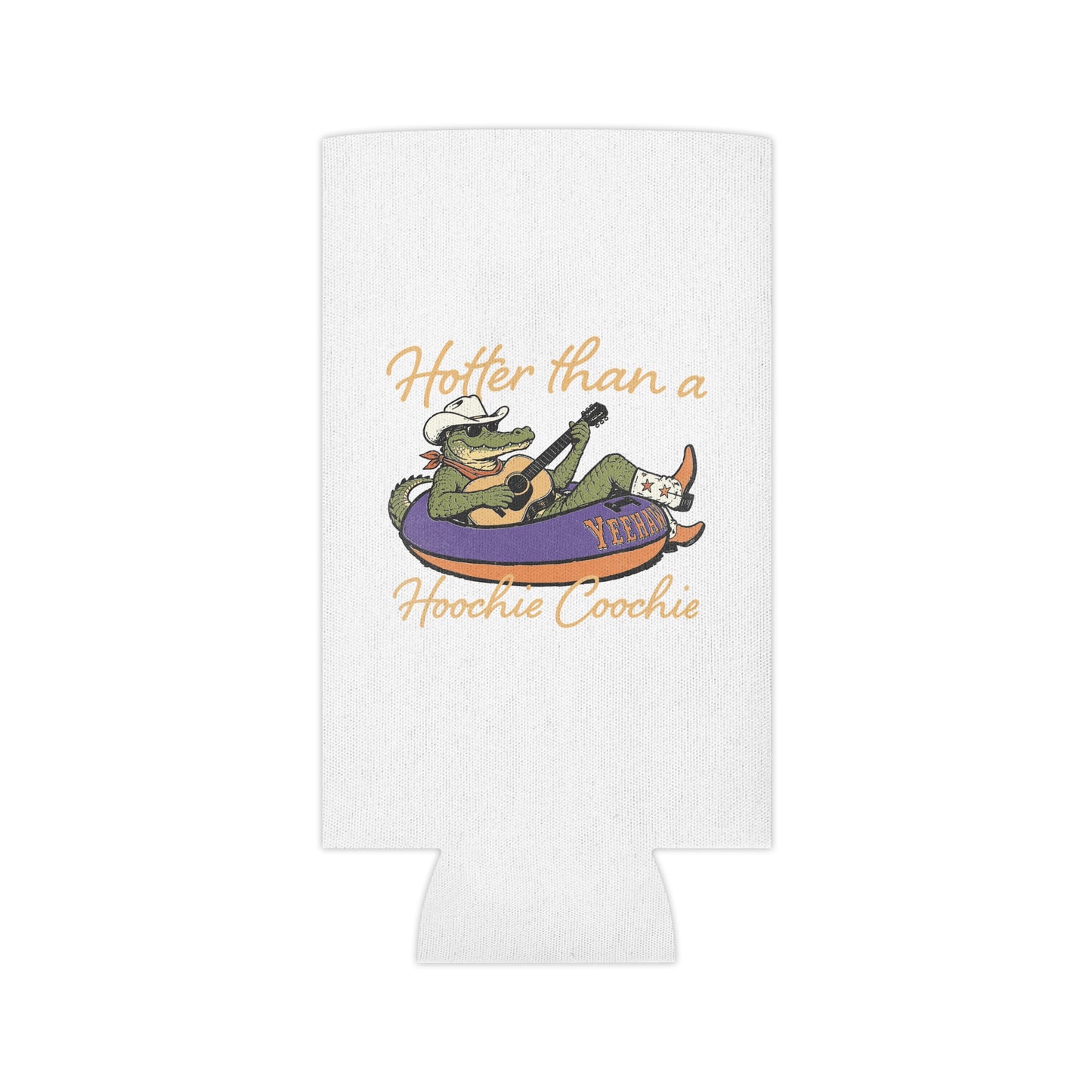 Can Cooler - "Hotter Than a Hoochie Coochie" Alligator Float Novelty Koozie